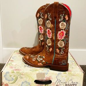Macie Bean Cowboy Cowgirl Leather Boots 9.5